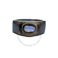 Natural Batu Akik Kalimaya White Oval Banten Ring Tanduk