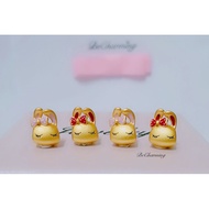 BeCharming 999 Gold Plating Rabbit Melod y Charm