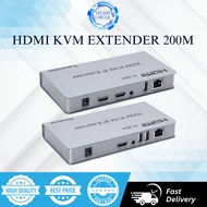 Techie Circle 200m HDMI USB Extender RJ45 IP Network KVM Over IP Extender Cat6 HDMI KVM Extender