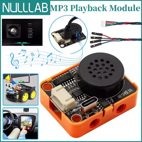 MP3 Music Player Module USB-C Interface Built-in 8M Flash Storage With Lego Brick Case Compatible fo