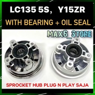 Yamaha LC135 5S LC5S Y15ZR Y15 Sprocket Hub Complete Chrome Spocket Hub LC 5S Spoket Clutch Hub With