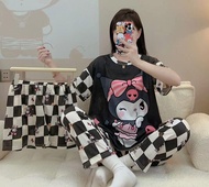 3in1 korean fashion cotton spandex sleepwear terno pajama set for women/nightwear/loungewear set for girl