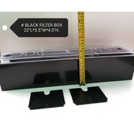 Black Top Filter Box for Aquarium 22'' x 5'' x 4.5'' (M)