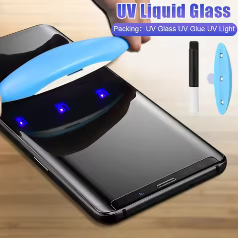 UV Liquid Full Glue Tempered Glass For Samsung Galaxy S20 Ultra S10 S9 Plus Note 8 9 10 Pro S10 Lite