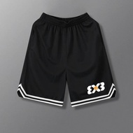 3x3 American Shorts Basketball Men And Women Summer Quick-drying Breathable Mesh Running Fitness Exe