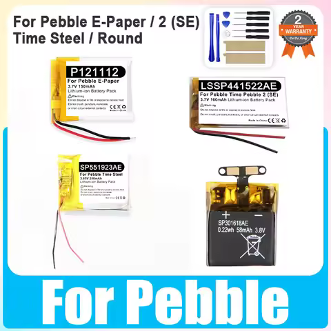 Replacement Battery for Pebble E-Paper P121112 2 (SE) Time Round Steel Smartwatch Repair