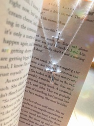 925純銀 簡約 造型十字架 cross tiffany款 情侶對鍊