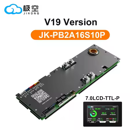 JK BMS V19 LCD JK-PB2A16S10P Household Energy Inverter BMS 8S/24V 16S/48V 100A Li-ion/ Lifepo4/ LTO