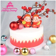 (Combo of 3) bag Mr. God of Wealth Cake Decoration Birthday Accessories