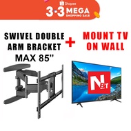 Heavy Duty Swivel double arm mount bracket include install tv package tv bracket tv mount wall mount 55 inch to 86 inch