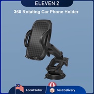 eleven2 Super Strong Car Phone Holder with Silicone Suction Cup Holder Mobile Phone Stand 360 Rotati