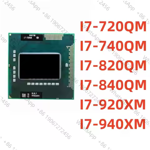 1PCS i7 740QM 720QM 820QM 840QM 920XM 940XM Quad-Core Laptop CPU Socket G1 PGA988 HM55 HM57 QM57 PM5