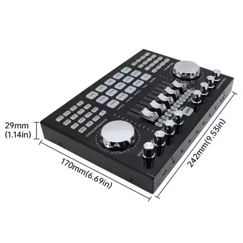 K1 Live Master Sound Card Bluetooth Compatible Professional Adjustable Mixer for Music Recording Dur