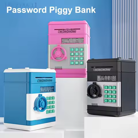 【ZYAA-1】Electronic Piggy Bank Automatic Mini Safe Coins Cash Saving Money Box Password Counter