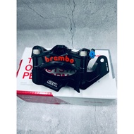 Original Brembo Stylema Brake Caliper + Bracket Yamaha NVX V1 V2 NMax 4Pot Glossy Black Hitam 100mm 