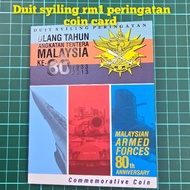 (B79) syiling peringatan rm1 coin card duit syiling lama duit peringatan tabung duit syiling duit Ma