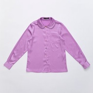 彼得潘領緞面襯衫