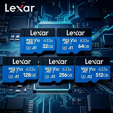 Lexar High Speed 633x Micro SD TF Card V30 U3 A1 A2 Memory Flash Card 32GB 64GB 128GB 256GB 512GB fo