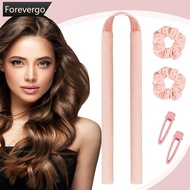 FOREVERGO Heatless Curling Rod Plush Head Hair Curler Wave Form Curl Rod Sponge Curling Bouncy Curli