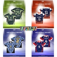 【Ready Stock】Volleyball Edition Unisex T-shirt Design Malaysia Baju VOLLEYBALL jersey custom name ba
