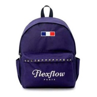 Flexflow-龐畢度系列Pompidou法式復古刺繡鉚釘背包-深紫/千島格紫