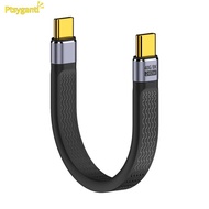 Ptsygantl USB C To USB C Cable 13CM Short 240W USB 4.0 Fast Charging Cable 40Gbps Data Transmission Flat FPC Design Data Cable