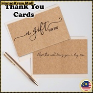 30 Pcs/Pack Kraft Paper Thank You Cards"A Gift For You" Gift Cards For Friend & Customer Greetings W