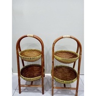 Bakul Bawang Rotan 2 Tingkat