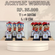 Ready stok Patung Plakat Akrilik wisuda free Tulisan