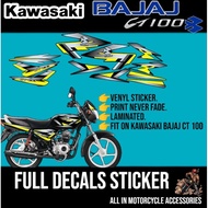 Kawasaki Bajaj CT 100 Full Decals Sticker Accessories / Kawasaki Bajaj CT 100 Sticker