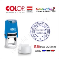 COLOP Round Rubber Stamp Customized Self Inking Printer R12 R17 R24 R30.