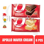 Apollo Wafer contains 6 pcs Chocolate Milk Apollo Wafer Snack Malaysia Chocolate Flavor Milk Chocola