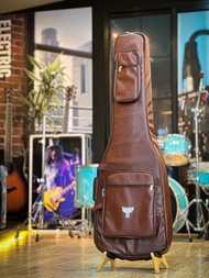 ซอฟเคสเบส [หนา 12 มิล ] กระเป๋าเบส Takane /Nami / Fires แบบหนัง กันน้ำได้ สีน้ำตาล Soft Case Bass Guitar Bag