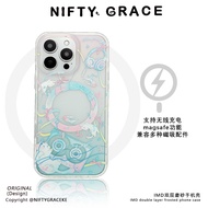 เคสป้องกันเต็มรูปแบบ 2 ชั้น ด้านใสสำหรับ iPhone พร้อมแม่เหล็ก IMD