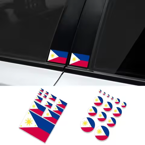 Philippine Flag Stickers Auto Motorcycle Decoration Vinyl Decal PVC Sticker Waterproof Styling Decal