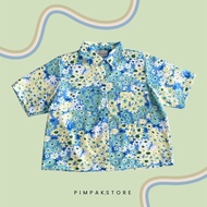 Floral print crop shirt