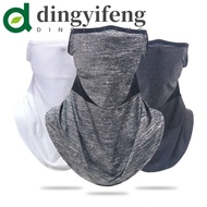 DINGYIFENG Ice Silk Mask With Earloop Summer Half Face Mask Neck Cover Riding Mask Antiperspirant Scarf Dustproof Triangular Towel Ice Silk Scarf
