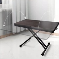 （in stock）Foldable Pneumatic Lifting Table Dining Table Household Simple Small Apartment Square Dining Table Small Square Table