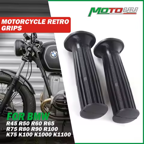 For BMW R45 R50 R60 R65 R75 R80 R90 R100 K75 K100 K1000 K1100 Rubber Motorcycle Retro Grips Shockpro