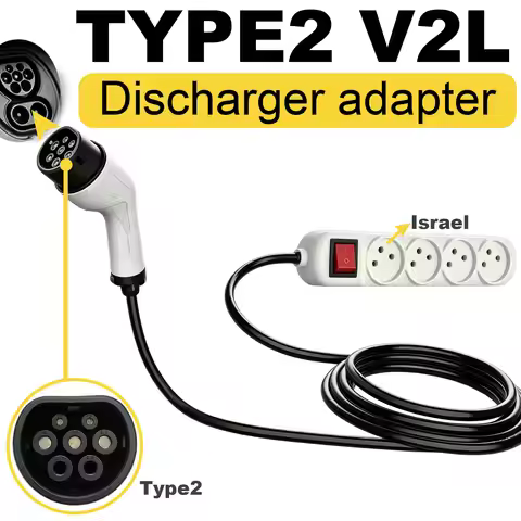 Type2 V2L Discharge Adapter Israel Socket EV to Outdoor Power Station forZEEKR GWM BYD MG LEAPMOTOR 
