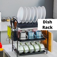 {SG} 2-Tier 3-Tier Dish Drying Rack with Drainboard Stainless Steel Dish Drainer Utensil Chopping Board Holder