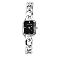 Denim chain small square watch with diamond temperament quartz watch simple fashion ladies smooth wa