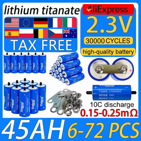 DIANKAISHOU yinlong LTO 66160 2.3V 45AH lithium titanate battery DIY 12V 24V 48V solar speaker car p