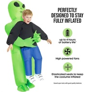Halloween Alien Inflatable Suit Alien Costume for Kids Monster Inflatable Costume Scary Green Alien 