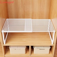 MERY Closet Shelf, Telescopic Metal Wardrobe Organizer, DIY Expandable Retractable Adjustable Wardro