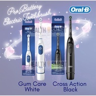 ORAL-B Pro Battery Toothbrush Gum Care White / Oral B Electric Toothbrush Cross Action Black