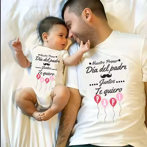 Our First Father's Day Together Family Outfit Fathers Day Family Matching Outfits Daddy Tshirt+ Baby