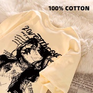 【220G 100%Cotton】SISI Korean style loose tops for women y2k tops graphic tshirt round neck top