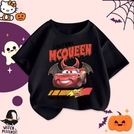 Baju Halloween Mcqueen Car T-Shirt Kids Adults Trick or Treat Tee Shirt Halloween Cosplay Costume #1