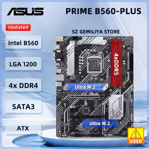 ASUS PRIME B560-PLUS PRIME B560M-A AC Motherboard Intel B560 LGA1200 DDR4 128GB support Core i3-1010